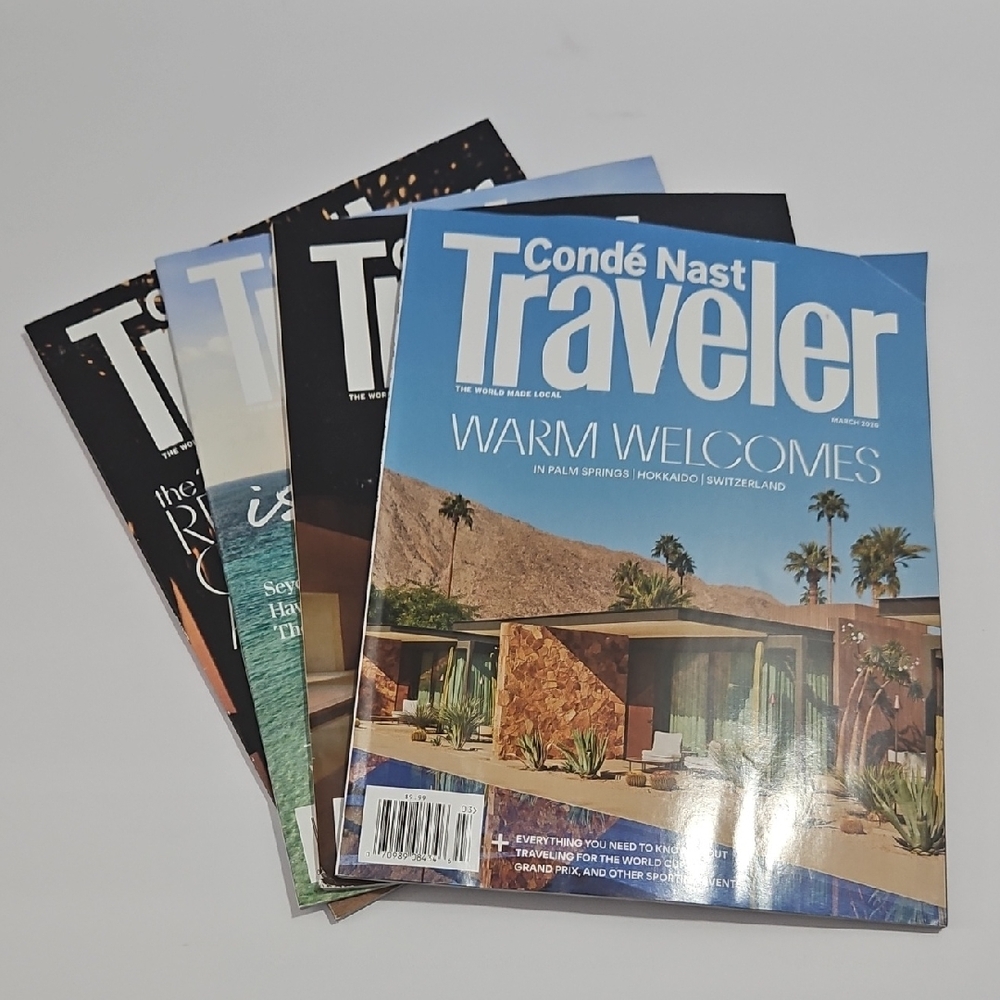 Conde Nast Traveler Magazine Luxury Travel Cuisine Foodie Vacation Lot Of 4